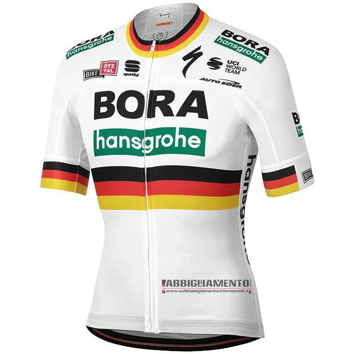 Abbigliamento Bora Campione Germania 2020 Manica Corta e Pantaloncino Con Bretelle - Clicca l'immagine per chiudere